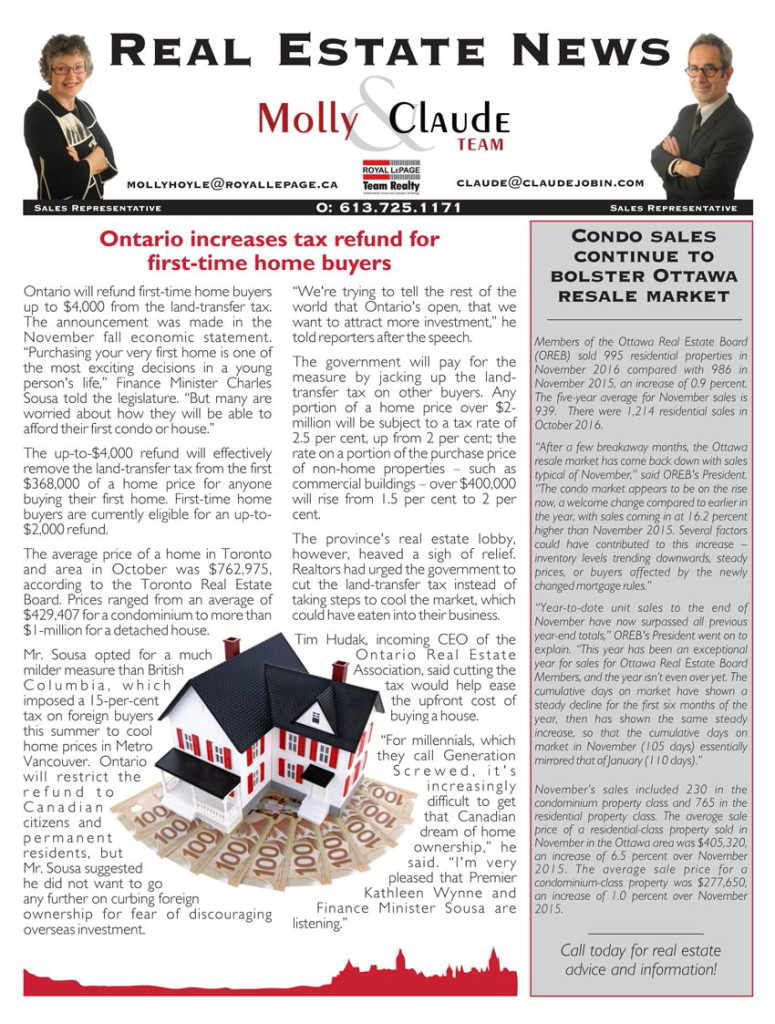 ottawa-real-estate-news-newsletter-molly-claude-team-realtors-page-1