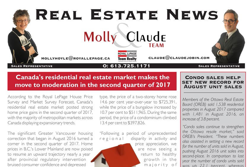 Real Estate Newsletter <br>September 2017