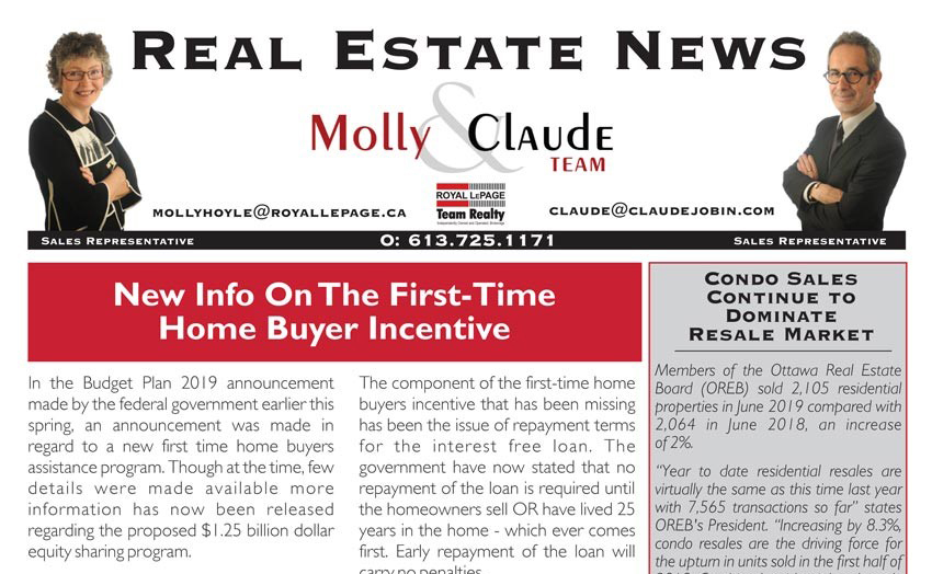 Ottawa Real Estate Newsletter – July 2019