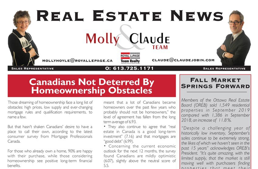 Ottawa Real Estate Newsletter – October 2019