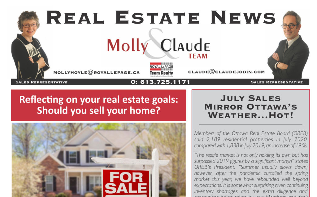 Ottawa Real Estate Newsletter – August 2020