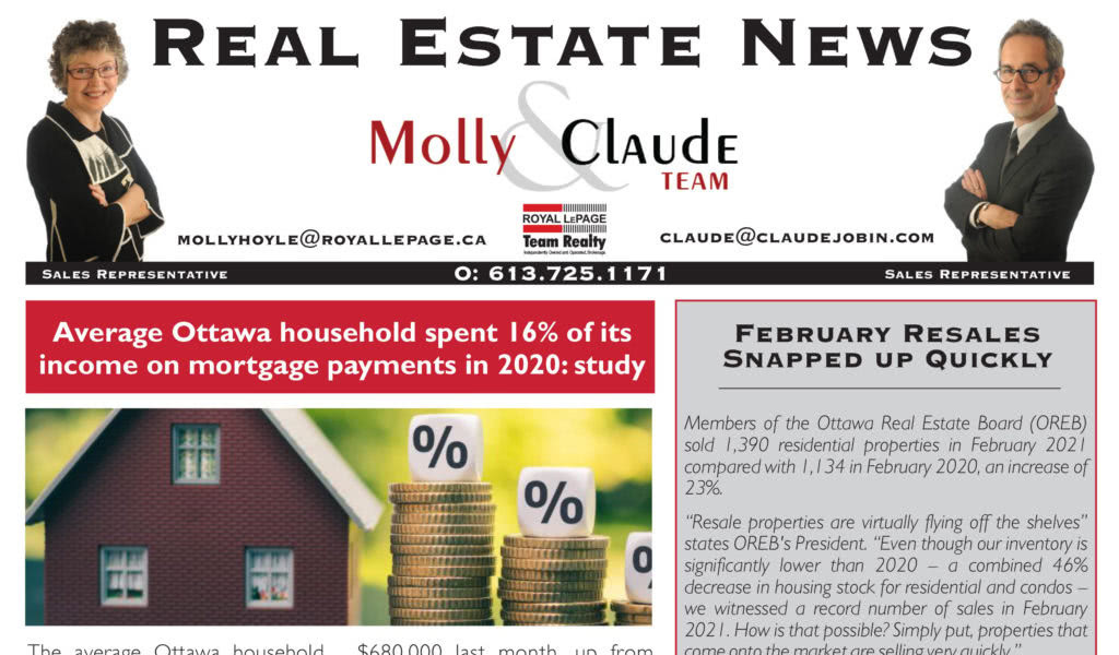 Ottawa Real Estate Newsletter – March 2021