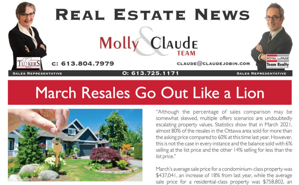Ottawa Real Estate Newsletter – April 2021