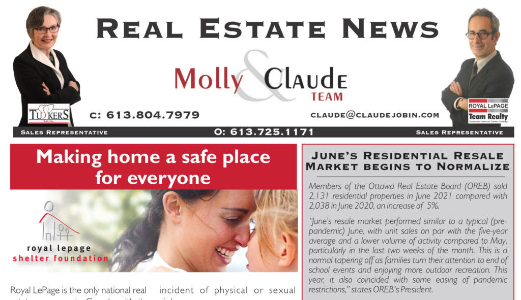 Ottawa Real Estate Newsletter – July 2021