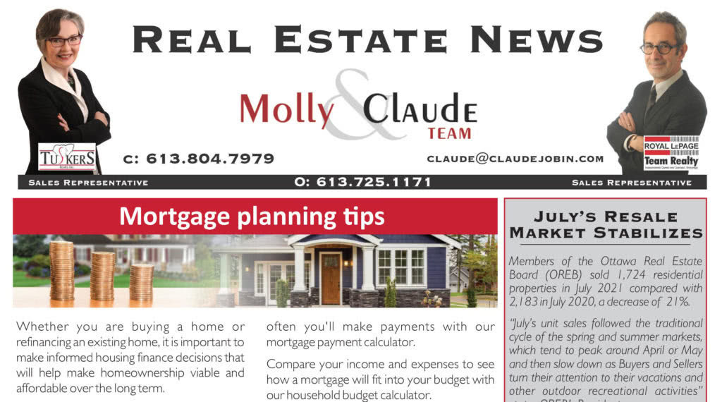 Ottawa Real Estate Newsletter – August 2021