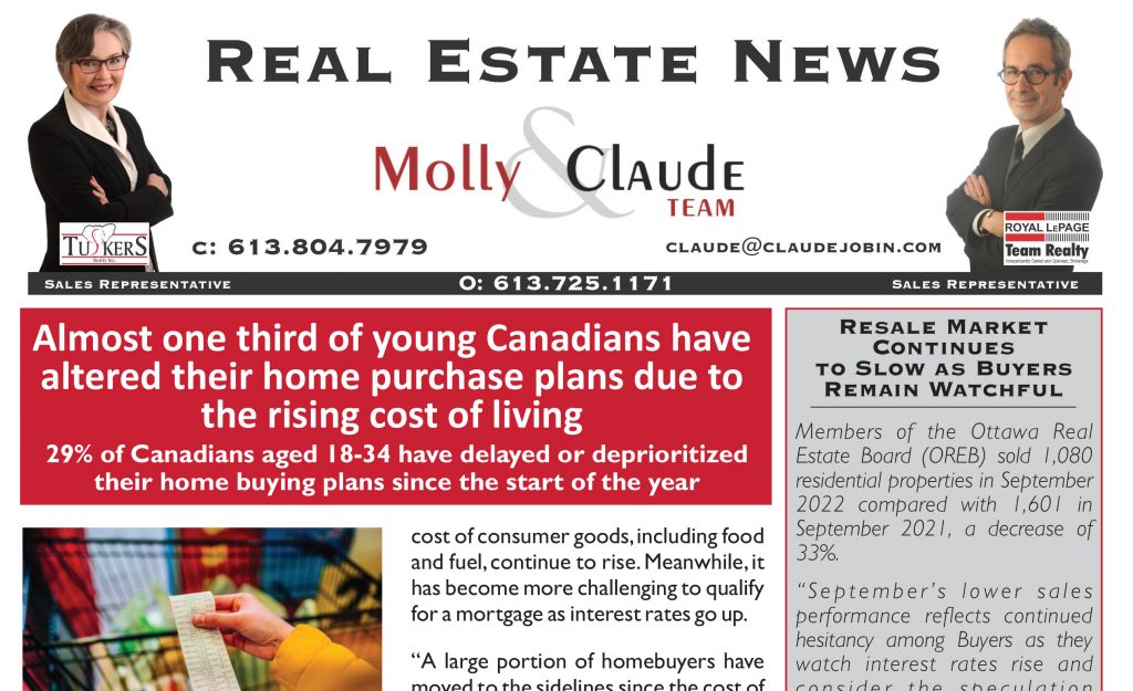 Ottawa Real Estate Newsletter – October 2022