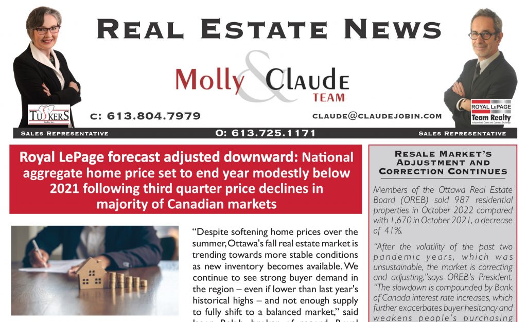 Ottawa Real Estate Newsletter – November 2022