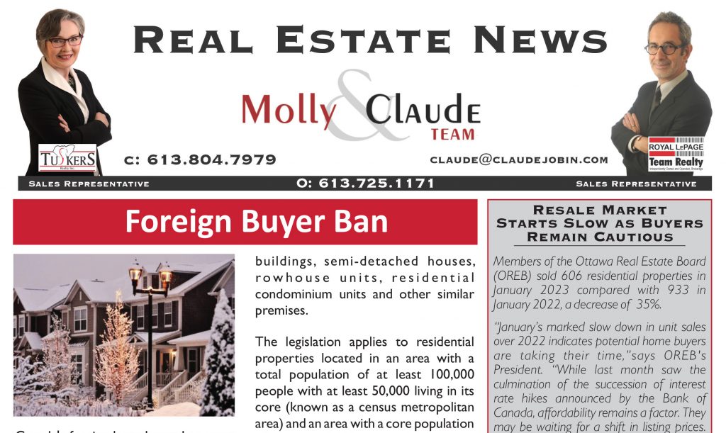 Ottawa Real Estate Newsletter – February 2023