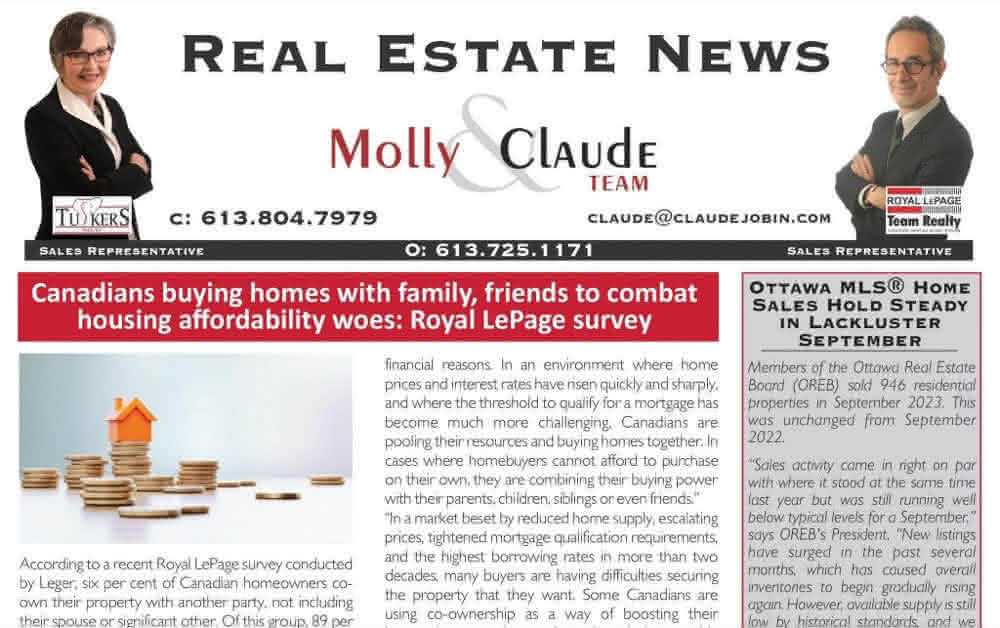 Ottawa Real Estate Newsletter – October 2023