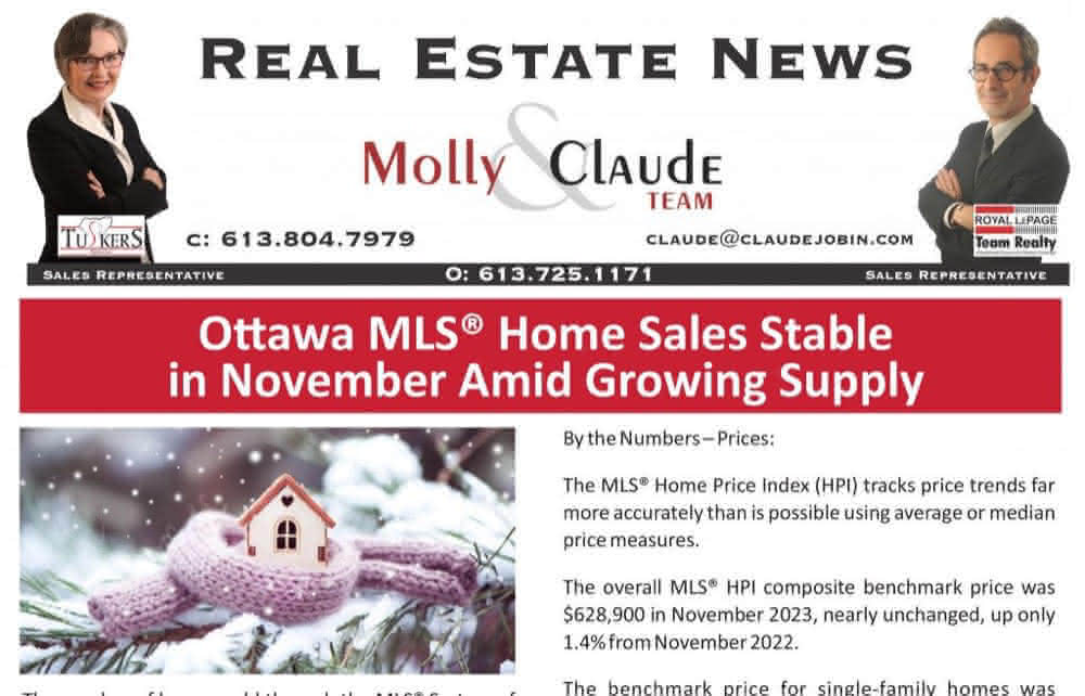 Ottawa Real Estate Newsletter – December 2023
