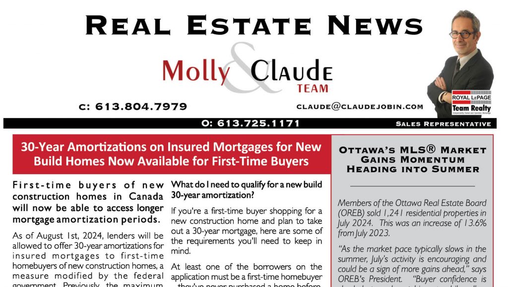 Ottawa Real Estate Newsletter – August 2024